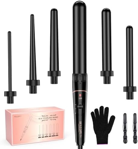 Black ceramic interchangeable six barrel wand set