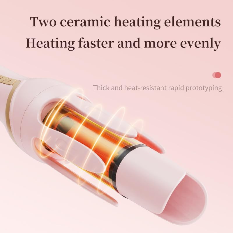 Pink 2 in 1 automatic curling wand set — photo 5