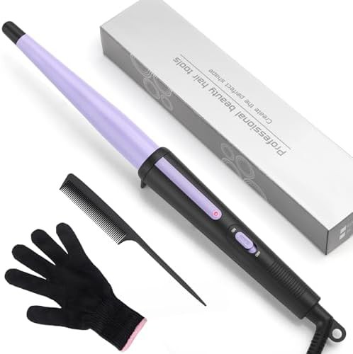Clipless tapered iron for classic curls