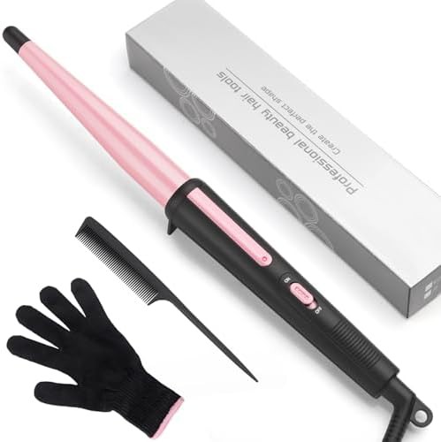 Tapered ceramic iron for loose waves