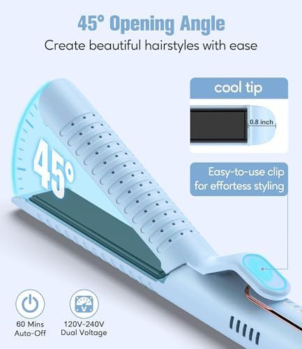Blue airflow straightener and curling iron — photo 4