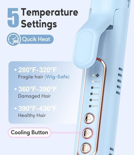 Blue airflow straightener and curling iron — photo 5