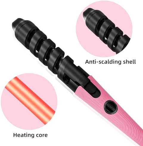 Pink automatic spiral ceramic wand — photo 4