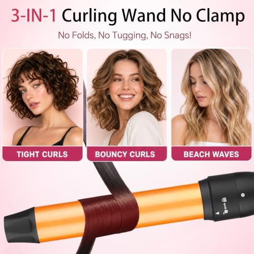 Three in one ceramic curling wand set — photo 4