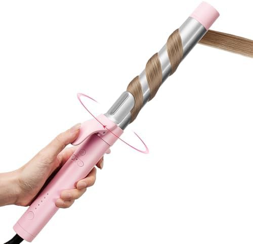 Pink Automatic Curler with Extra Long Barrel