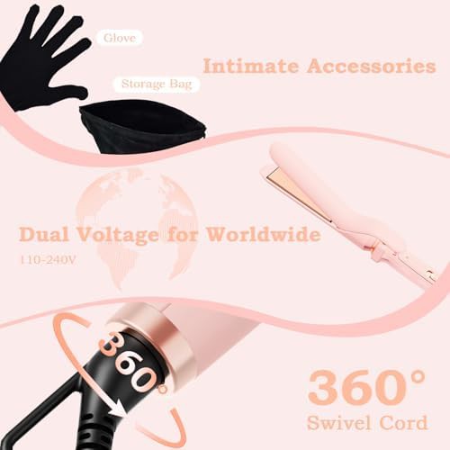 Pink ceramic 5 in 1 curling iron — photo 5