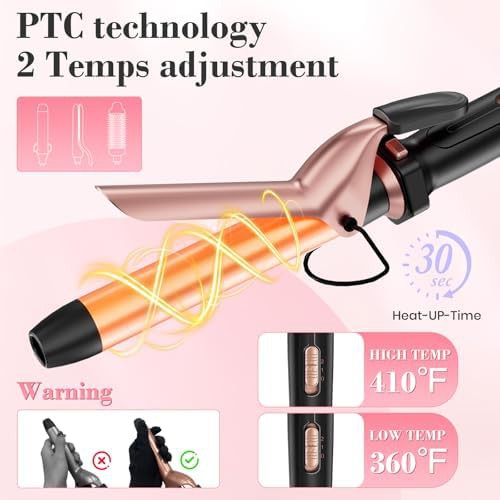 Ufree 3 in 1 ceramic hair curling wand set — photo 4
