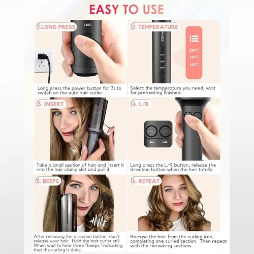 Gray automatic rotating one inch ceramic curler — photo 5