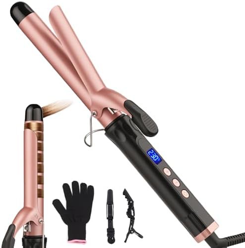One inch ceramic wand clipless design