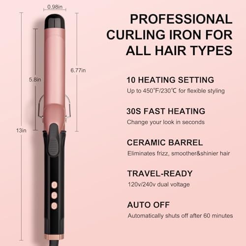 One inch ceramic wand clipless design — photo 5