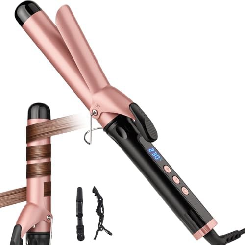 Wide ceramic wand with adjustable heat