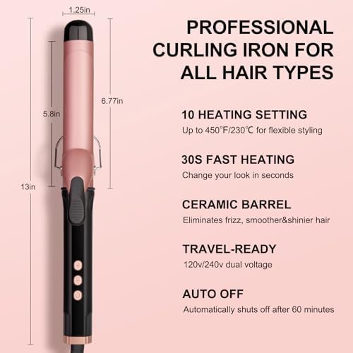 Wide ceramic wand with adjustable heat — photo 5