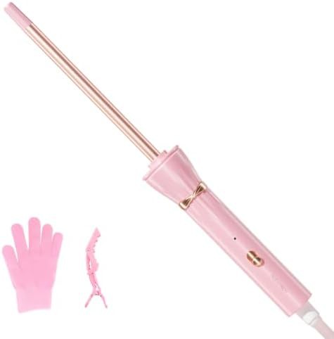 Small pink ceramic tiny curl wand