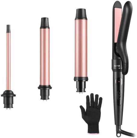 Four in one waver and straightener set