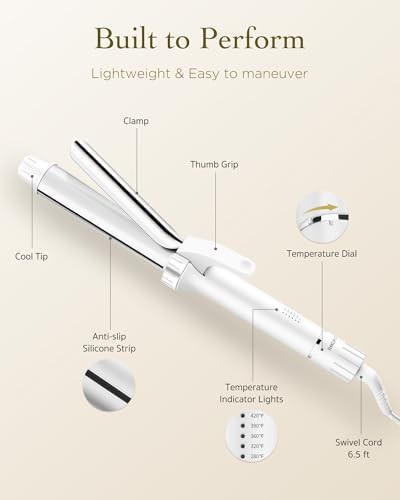White titanium iron for long hair — photo 5