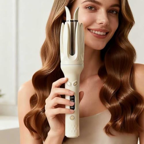 Off white automatic rotating styling wand