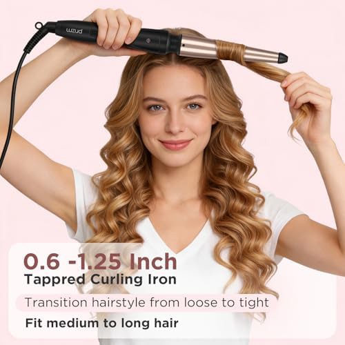 Tapered interchangeable barrel clipless curling set — photo 3