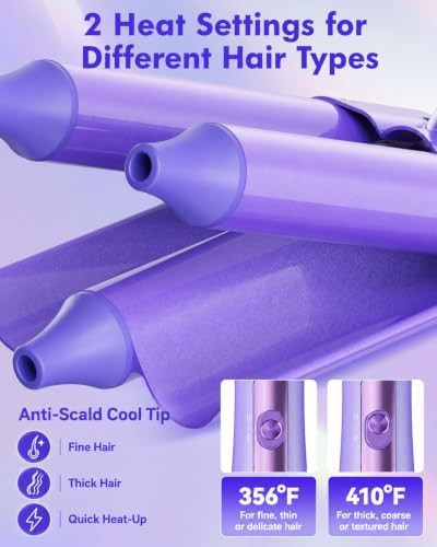 Ceramic curling wand and hair crimper set — photo 3