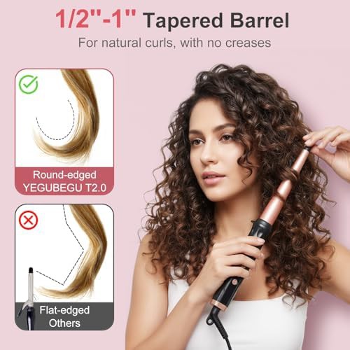 Ceramic tapered clipless curling wand — photo 3