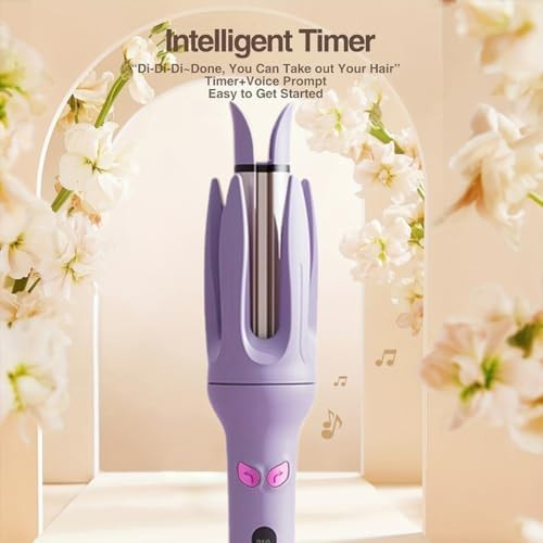 Purple automatic rotating hair curler — photo 3