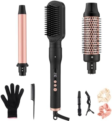 Three in one wand with thermal brush