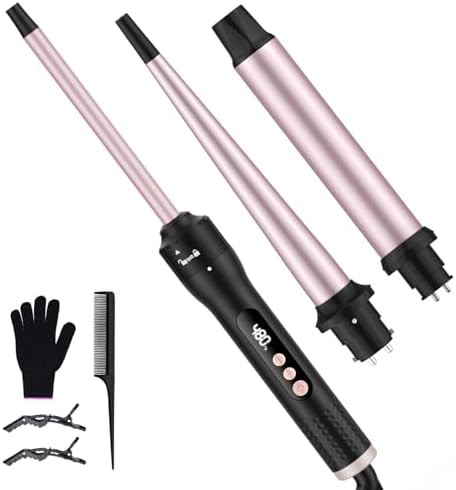 Three in One Interchangeable Ceramic Curling Wand