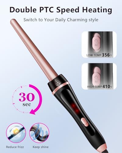Ceramic wand with thermal brush and straightener — photo 3