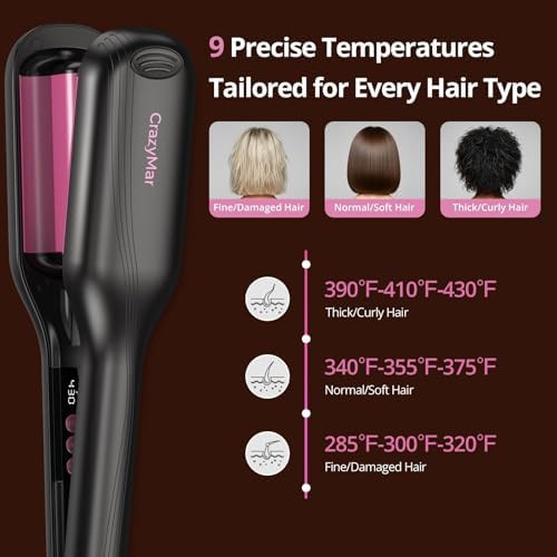 Black wave curling iron crimper — photo 5