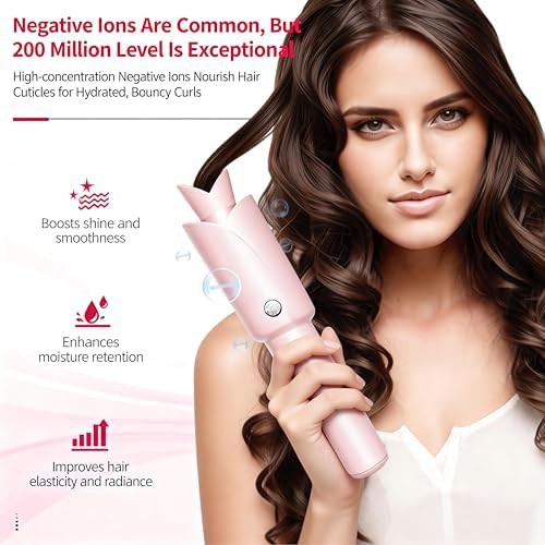 Cordless pink portable curling iron — photo 4