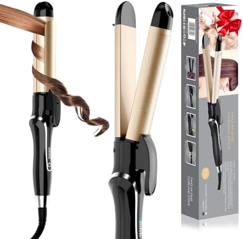 Ceramic two in one straightener and curler