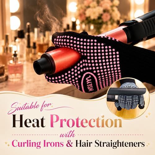 Blue heat resistant gloves with silicone bumps — photo 4