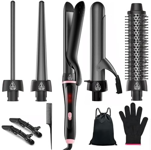 Tapered ceramic wand with flat iron