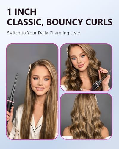 Tapered ceramic wand with flat iron — photo 3