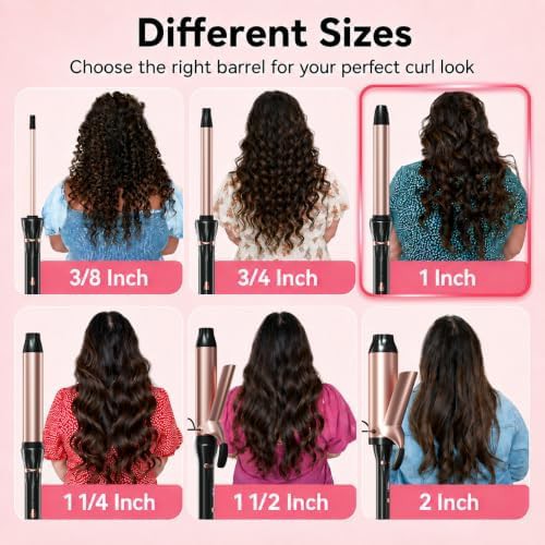 One inch ceramic curling wand for loose waves — photo 4