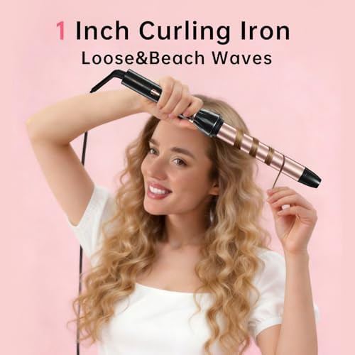 One inch ceramic curling wand for loose waves — photo 5