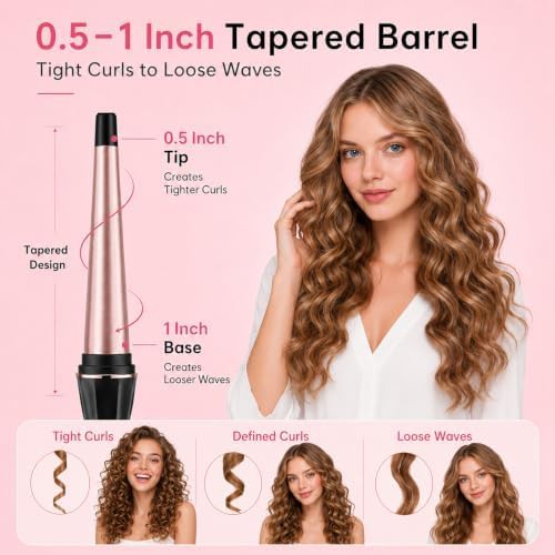 Tapered dual voltage ceramic hair curler — photo 4