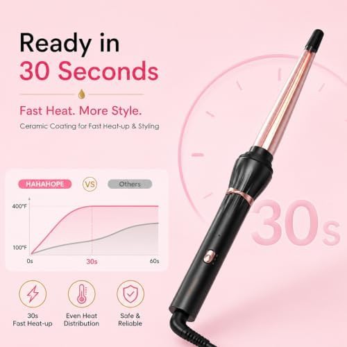 Tapered dual voltage ceramic hair curler — photo 5