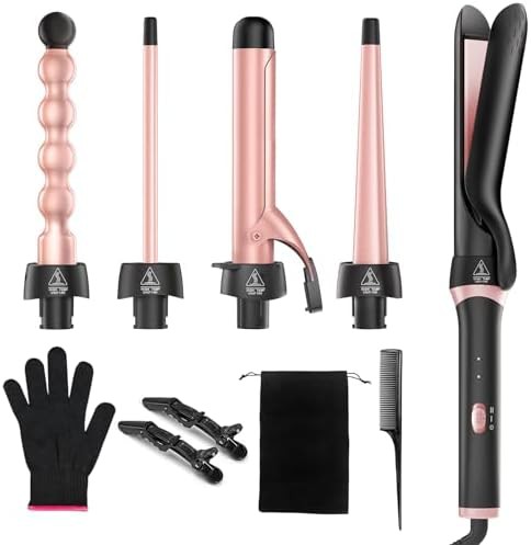 Multi curling wand with flat iron attachment