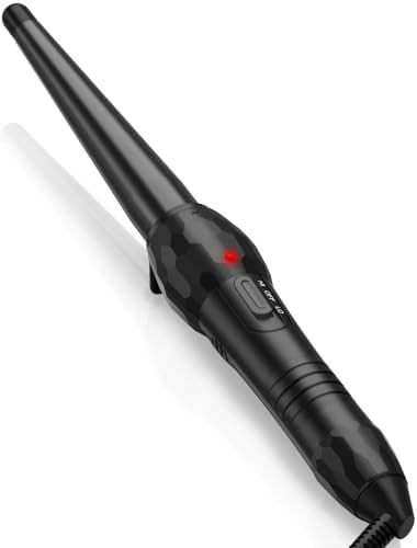 Small tapered ceramic wand for short hair