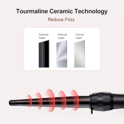 Small tapered ceramic wand for short hair — photo 4