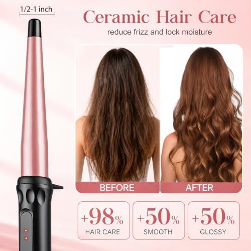 Tapered curling wand for natural curls — photo 3