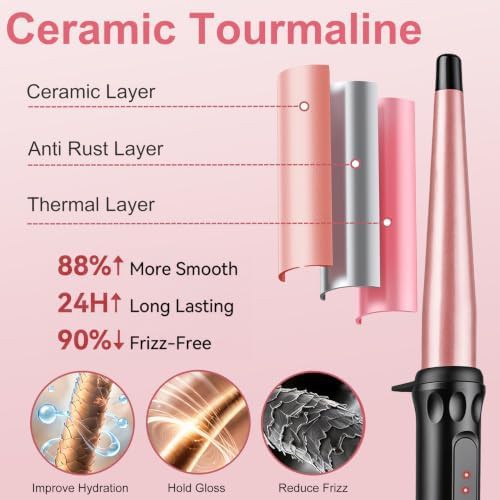 Tapered curling wand for natural curls — photo 5