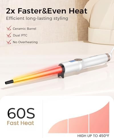 Tapered ceramic 0.35 inch curling wand — photo 3