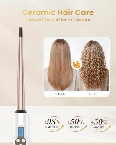 Tapered ceramic 0.35 inch curling wand — photo 5