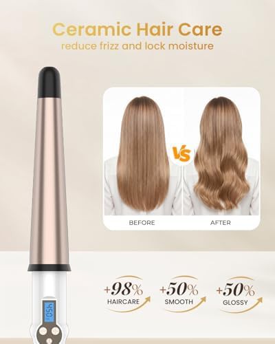 Tapered ceramic 1 inch curling wand — photo 5