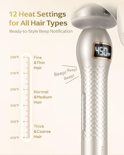 Large two inch gold curling wand — photo 4
